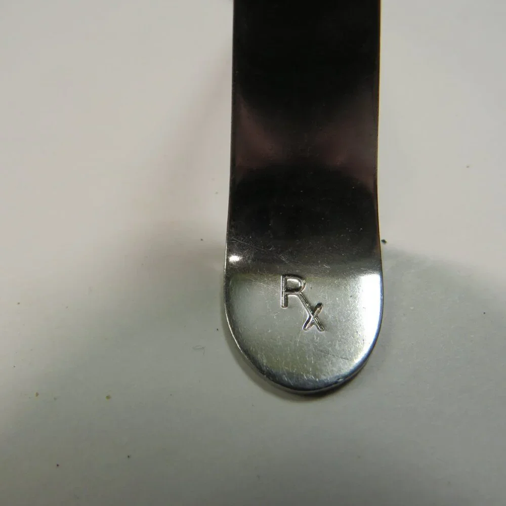 vintage Ekco Stainless Rx Medicine Spoon (self standing/nursing) Child/Adult